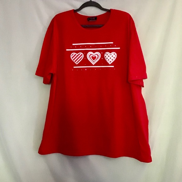 ❣️for your Valentine, Tee heavy duty Embroidered, scattered rhinestone - Picture 4 of 11
